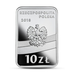 Srebrna moneta okolicznościowa; awers – Stulecie odzyskania przez Polskę niepodległości – Ignacy Jan Paderewski