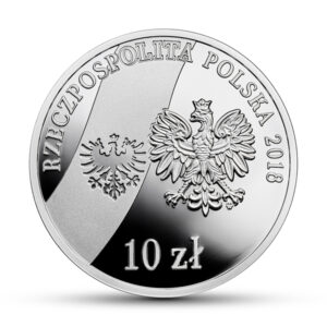 Srebrna moneta okolicznościowa; awers – 100. rocznica wybuchu Powstania Wielkopolskiego