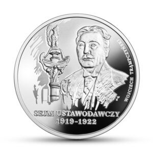 Srebrna moneta okolicznościowa; rewers – Sejm Ustawodawczy 1919-1922