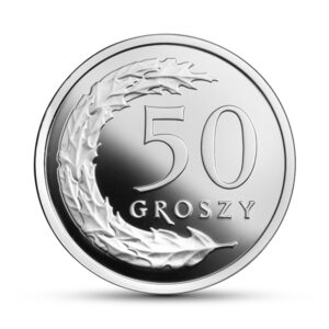 Wizerunek srebrnej monety 50 gr - rewers