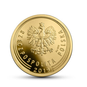 Wizerunek złotej monety 5 gr - awers