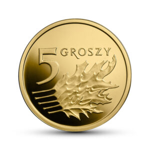 Wizerunek złotej monety 5 gr - rewers