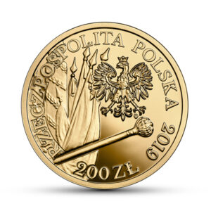 Złota moneta kolekcjonerska; awers – 420. rocznica urodzin Hetmana Stefana Czarnieckiego