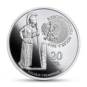 Srebrna moneta okolicznościowa; awers – Polskie Termopile – Wizna