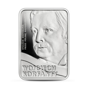 Srebrna moneta okolicznościowa; rewers – Stulecie odzyskania przez Polskę niepodległości – Wojciech Korfanty
