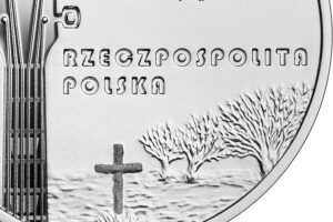Detal srebrnej monety okolicznościowej – Historia polskiej muzyki rozrywkowej – Krzysztof Klenczon