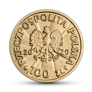 Złota moneta kolekcjonerska; awers – Stulecie odzyskania przez Polskę niepodległości – Wincenty Witos