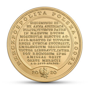Moneta złota Skarby Stanisława Augusta; awers – Skarby Stanisława Augusta – Władysław IV