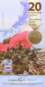 Banknot kolekcjonerski "Bitwa Warszawska 1920" - strona odwrotna