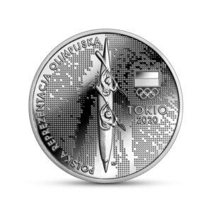 Srebrna moneta okolicznościowa; rewers – Polska Reprezentacja Olimpijska Tokio 2020