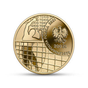 Złota moneta kolekcjonerska; awers – Polska Reprezentacja Olimpijska Tokio 2020