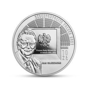 Srebrna moneta okolicznościowa; awers – 30-lecie pierwszych wolnych wyborów parlamentarnych