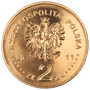 Moneta Nordic Gold; awers – 300-lecie Pielgrzymki Warszawskiej na Jasną Górę