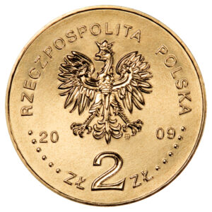 Moneta Nordic Gold; awers – Miasta w Polsce: Częstochowa – Jasna Góra