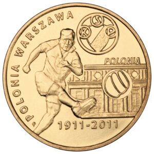 Moneta Nordic Gold; rewers – Polskie Kluby Piłkarskie – Polonia Warszawa