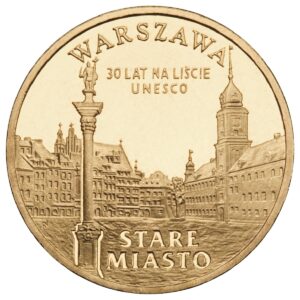 Moneta Nordic Gold; rewers – Miasta w Polsce – Stare Miasto w Warszawie