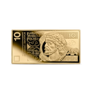 Polskie banknoty obiegowe – banknot o nominale 10 zł, rewers