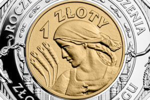 100th Anniversary of Putting the Zloty into Circulation, 1 zł, reverse detail