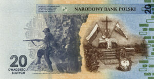 Collector banknote "80th Anniversary of the outbreak of the Warsaw Uprising" - reverse designe