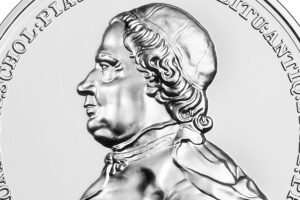 Skarby sztuki medalierskiej – Stanisław Konarski, 50 zł, detal rewersu Skarby sztuki medalierskiej – Stanisław Konarski, 50 zł, detal rewersu